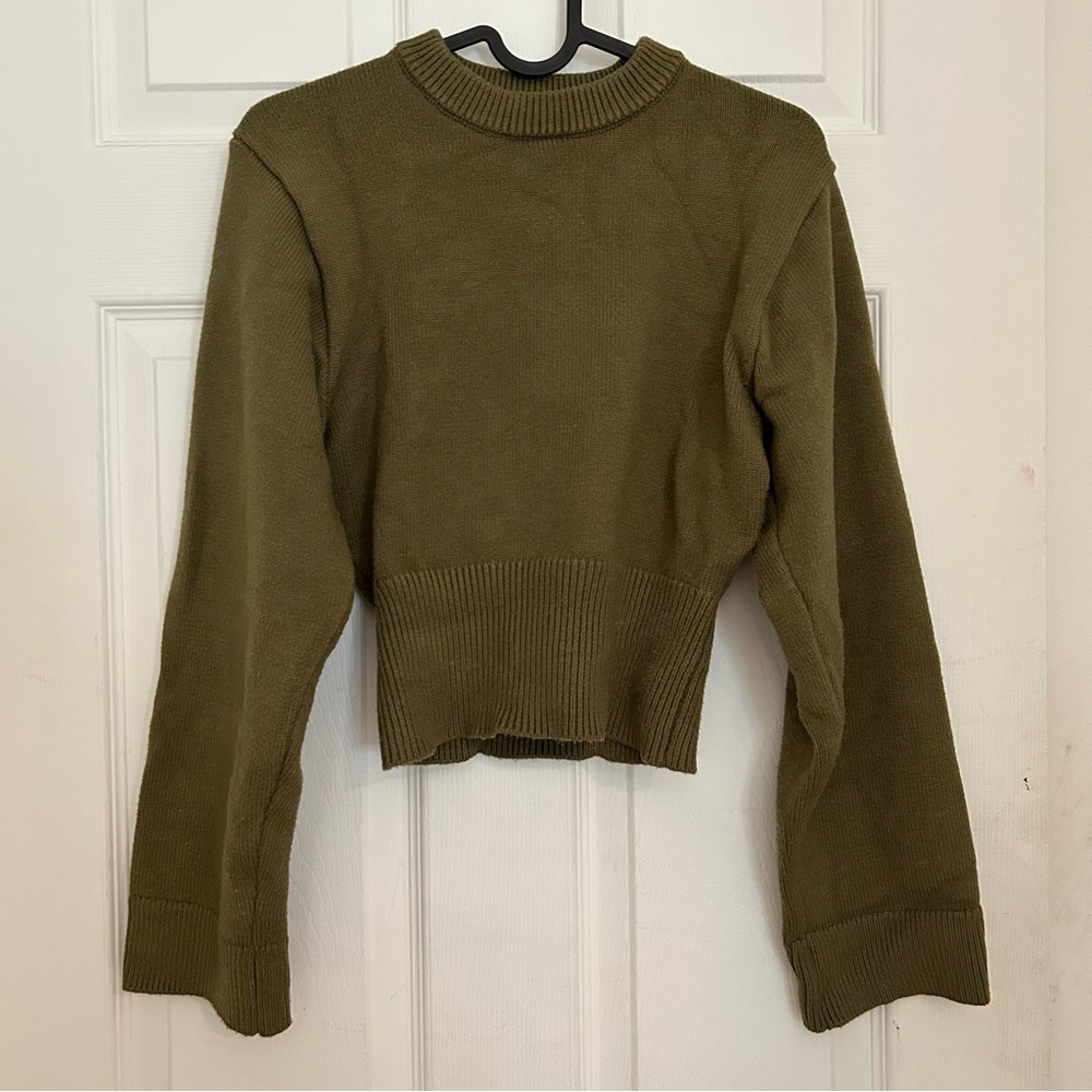 Zara Olive Green Knit Sweater